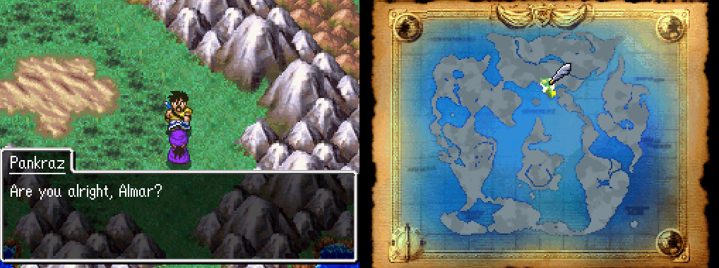 Dragon Quest V First Time on World Map